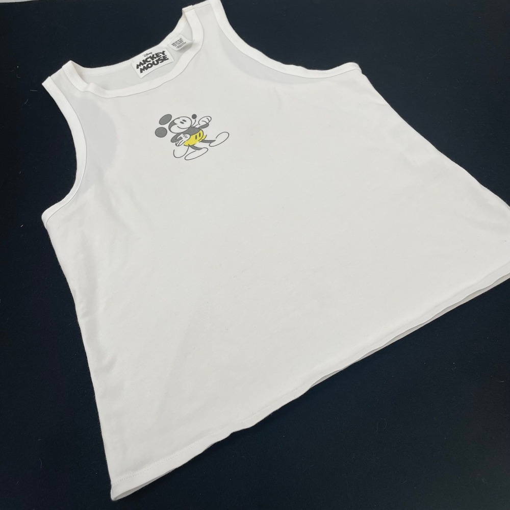 Disney Mickey Mouse Tank Top White‎ Sleeveless Graphic Tee Small Mousewear